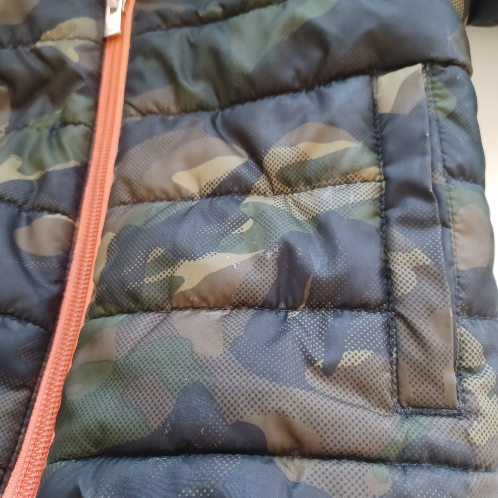 Nike Camouflage Puffer‎ Jacket Size 3T Hooded Insulated Coat Orange Lined Winter - Picture 4 of 7